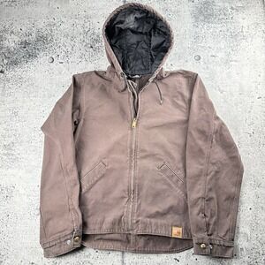 Vintage Carhartt Chocolate Brown 100733 201 Size Large Cut Lining